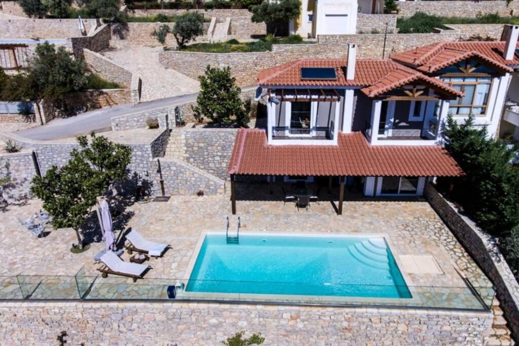 Apollo Romantic Sea View Villa Kivérion エクステリア 写真