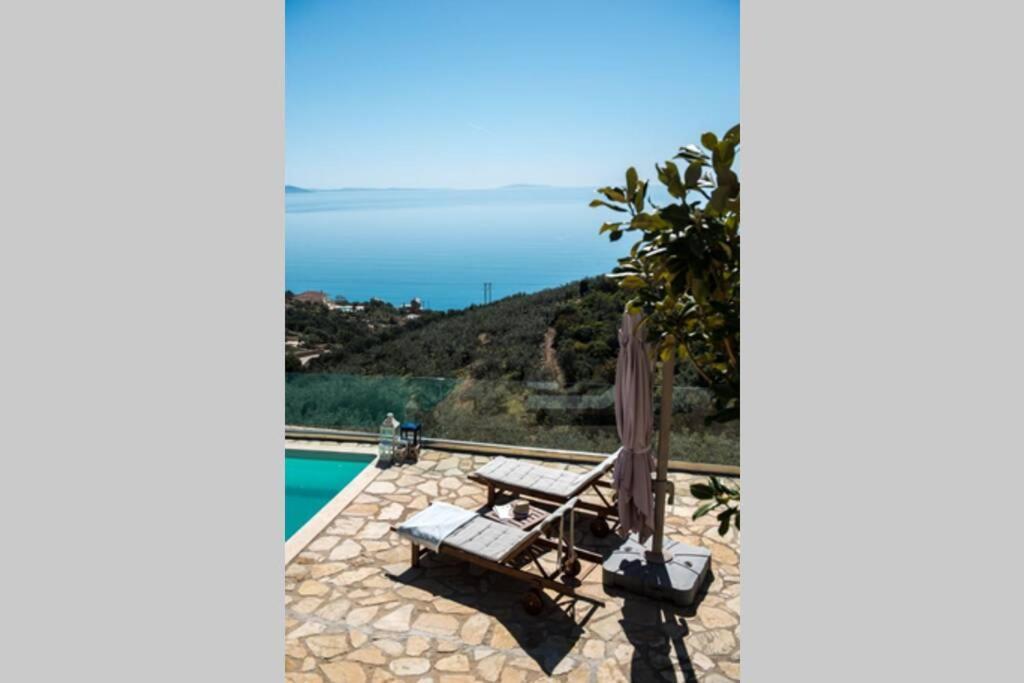 Apollo Romantic Sea View Villa Kivérion エクステリア 写真