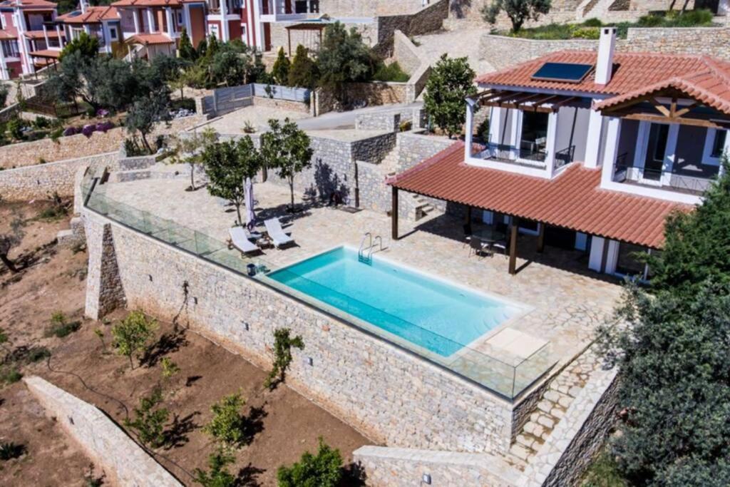Apollo Romantic Sea View Villa Kivérion エクステリア 写真